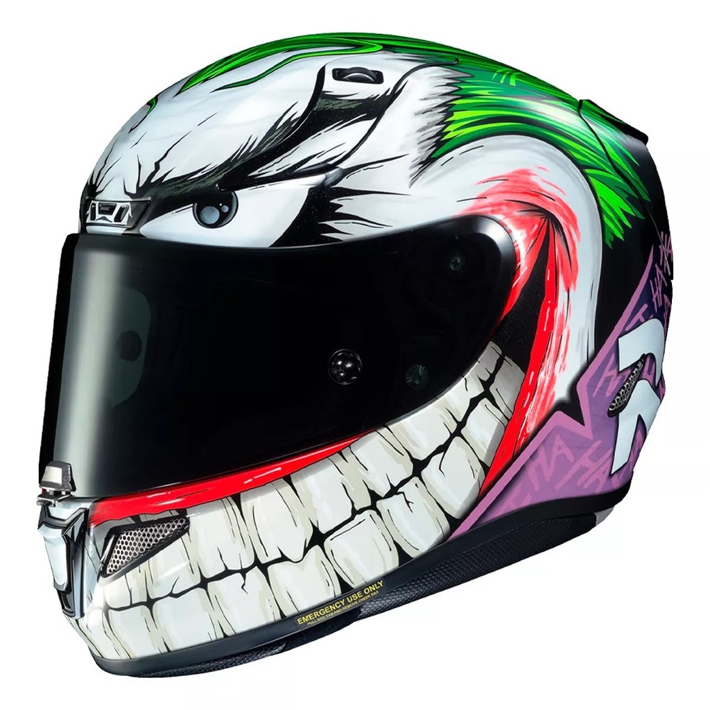 Capacete Moto Hjc Rpha 11 Coringa Dc Joker Verde Roxo