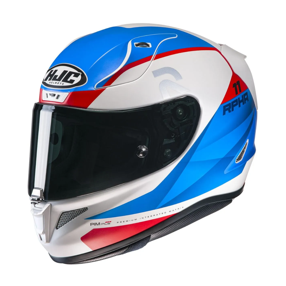Capacete Moto Hjc Rpha 11 Texen Preto Azul Vermelho