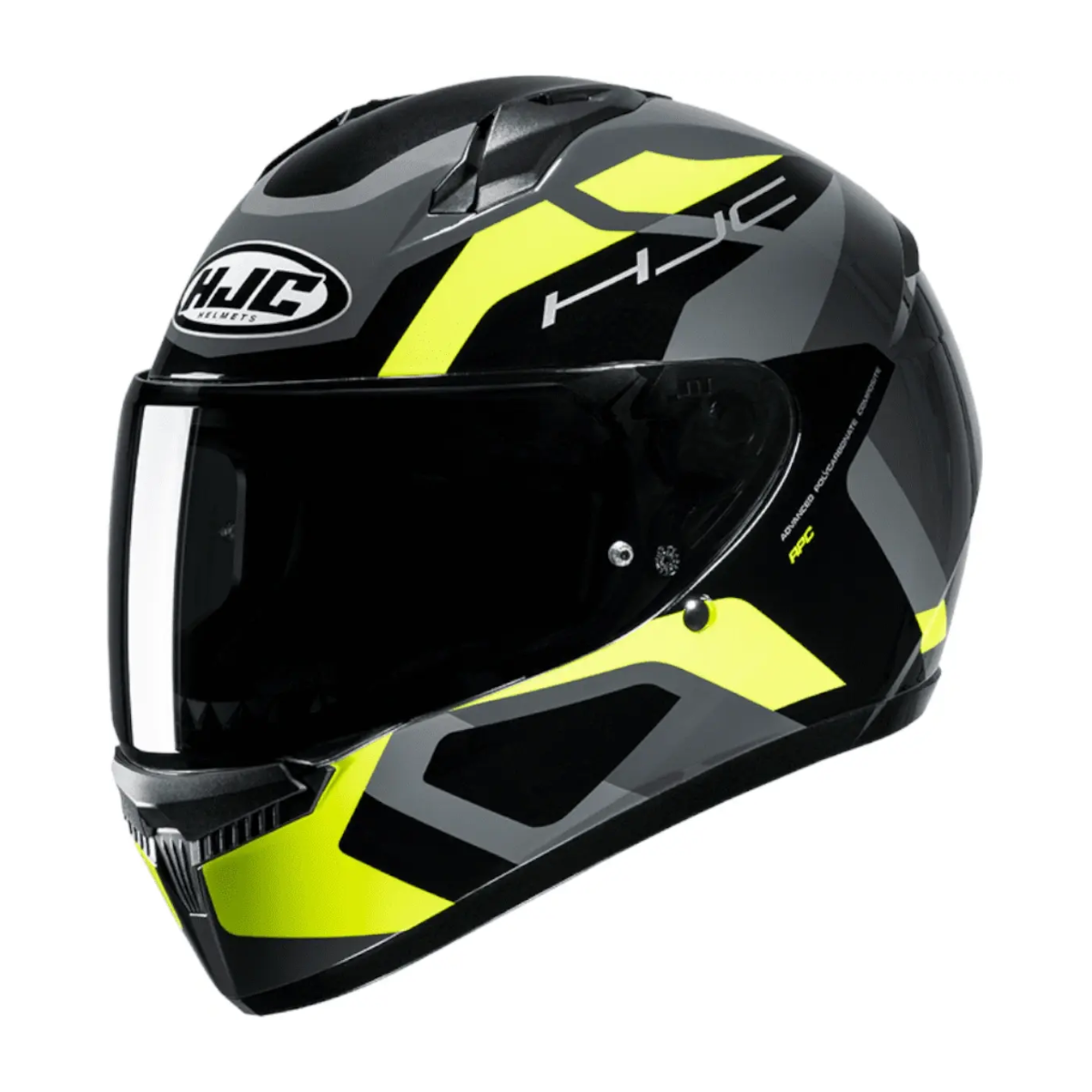 Capacete Moto Hjc C10 Tins Cinza Verde Preto