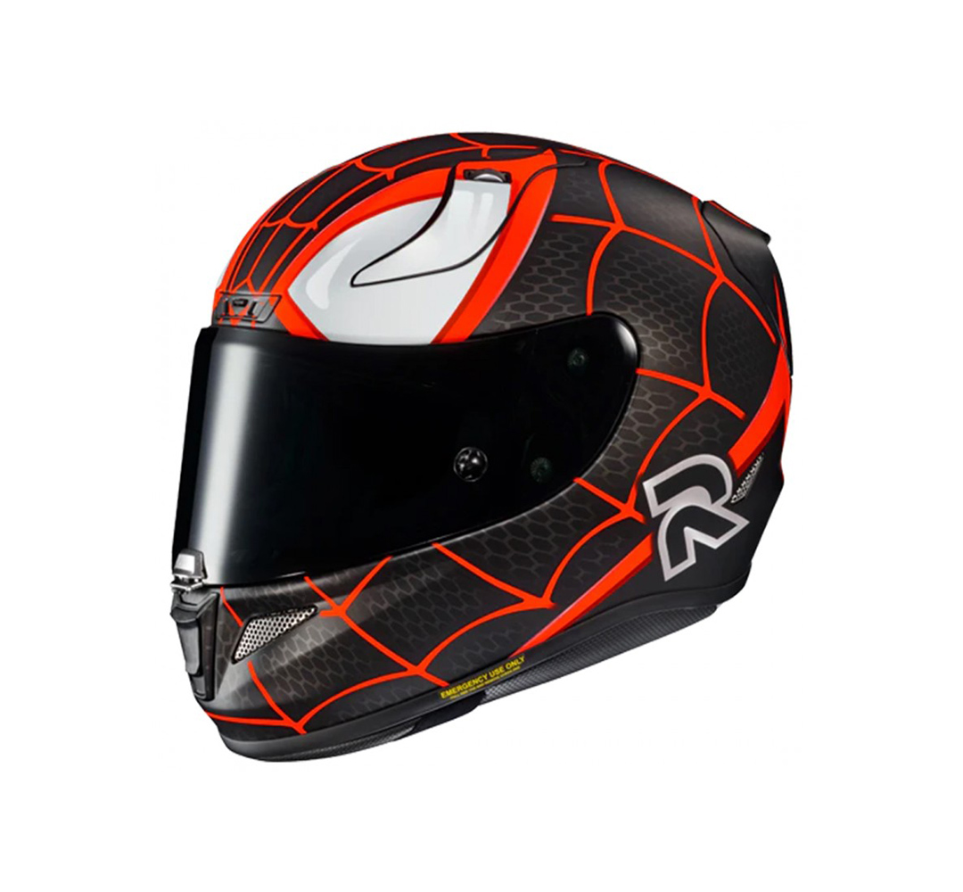Capacete Moto Hjc Rpha 11 Homem Aranha Preto Vermelho