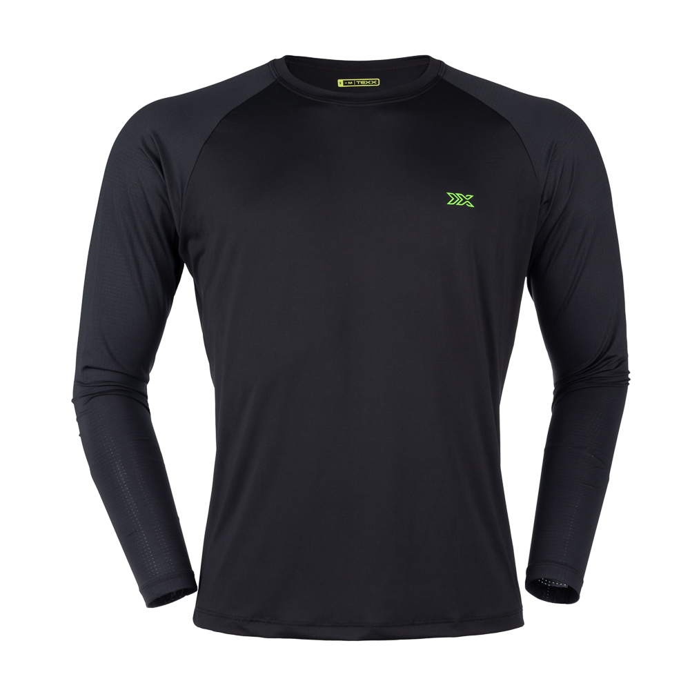 Camiseta Moto Texx Segunda Pele Longa Season V2 Preto