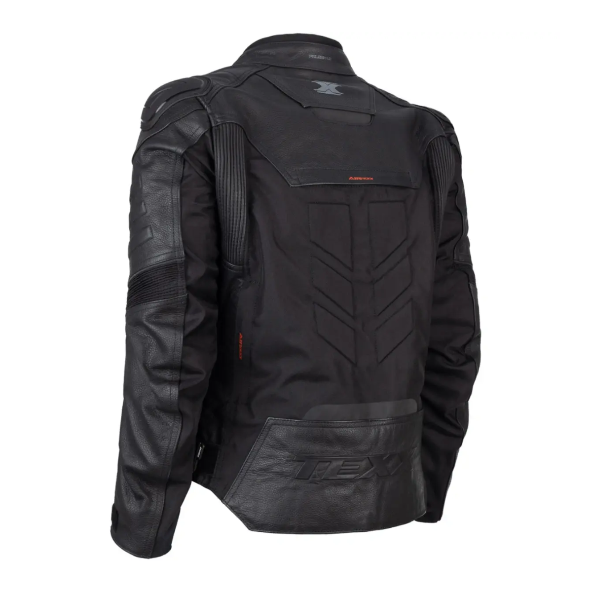 Jaqueta Moto Texx Falcon V2 Feminina Couro Preta Vermelha