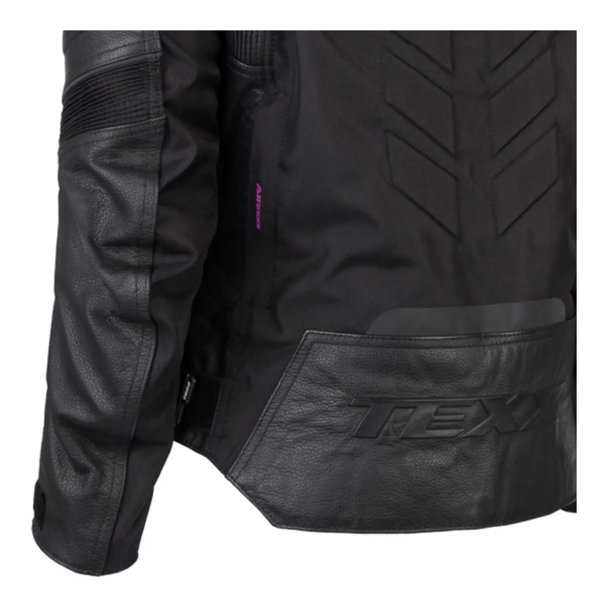 Jaqueta Moto Texx Falcon V2 Feminina Couro Preta Rosa