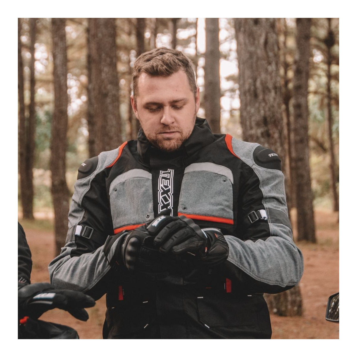 Jaqueta Moto Texx Armor Airbag V2 Masculina Preta Cinza Vermelho