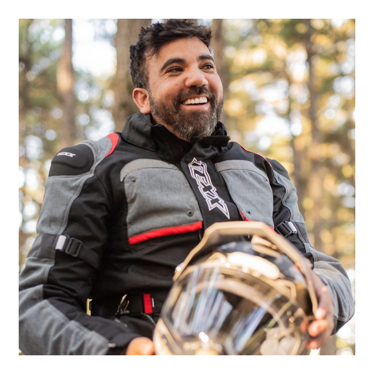 Jaqueta Moto Texx Armor Airbag V2 Masculina Preta Cinza Vermelho