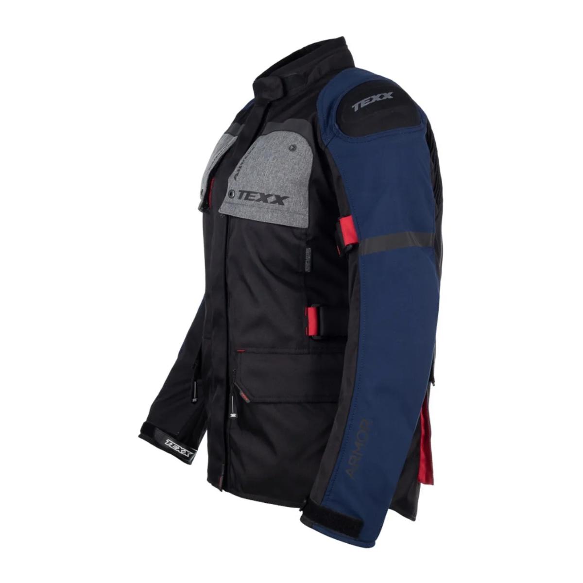 Jaqueta Moto Texx Armor Feminina Preta Azul Vermelha Cinza