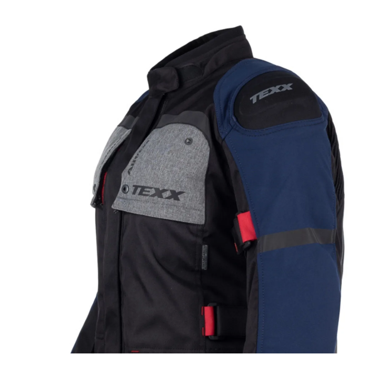 Jaqueta Moto Texx Armor Feminina Preta Azul Vermelha Cinza