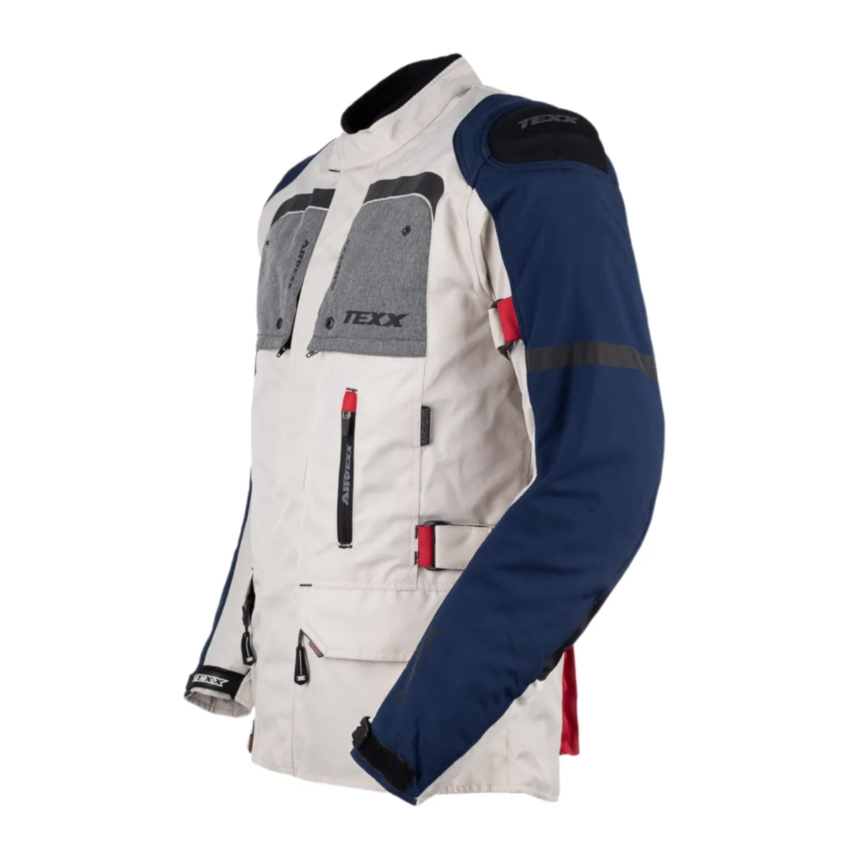 Jaqueta Moto Texx Armor Masculina Branca Azul Vermelha Cinza