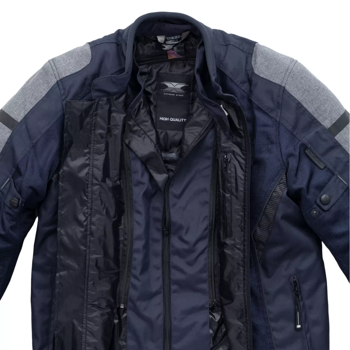 Jaqueta Moto Texx Saga Four Season V2 Masculina Azul