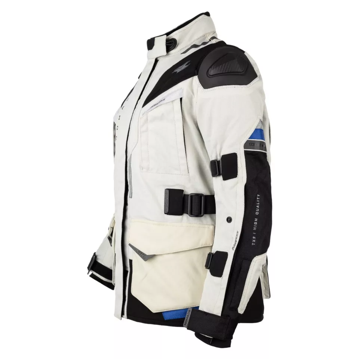 Jaqueta Moto Texx Nomade Lady Feminina Branca Azul Vermelha