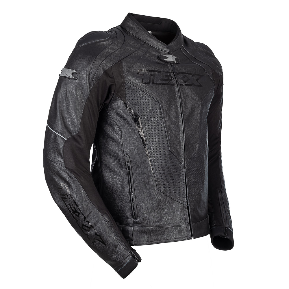 Jaqueta Moto Texx Sniper V3 Masculina Couro Cupim Preta Cinza