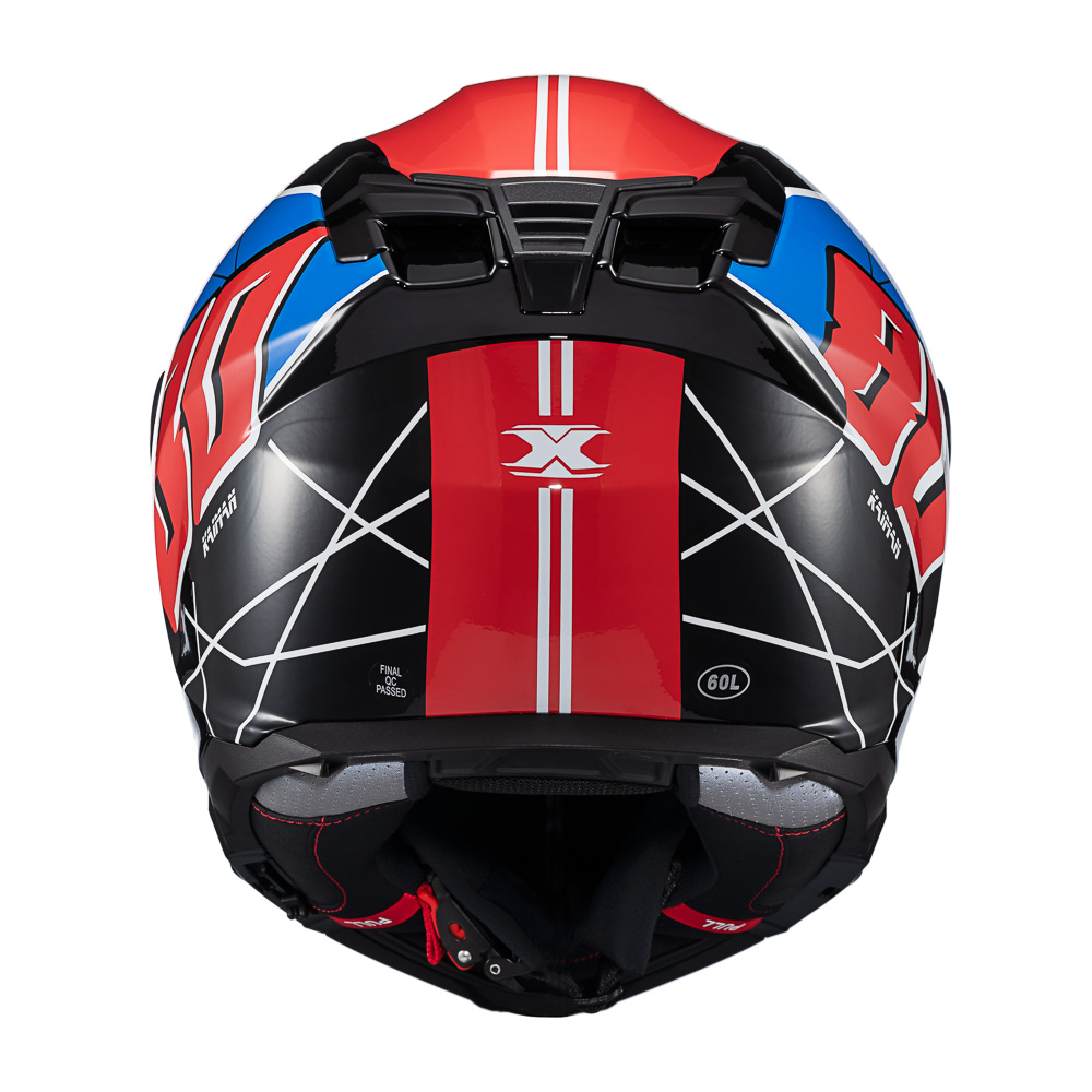 Capacete Moto Texx Kaiman Vector Azul Vermelho Preto Branco