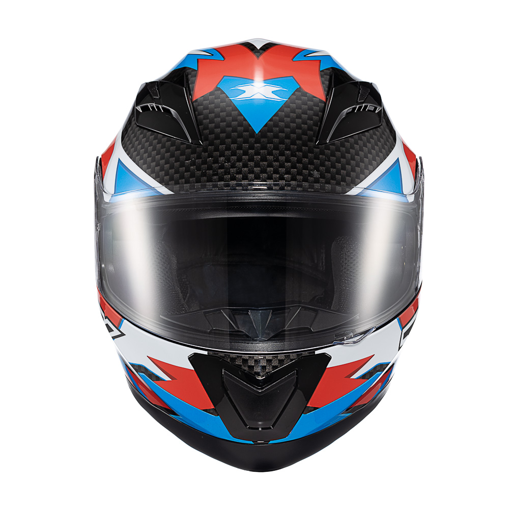 Capacete Moto Texx Strike Ride Azul Vermelho Branco Preto