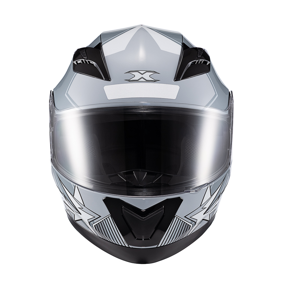 Capacete Moto Texx Strike Superstar Cinza Vermelho Branco