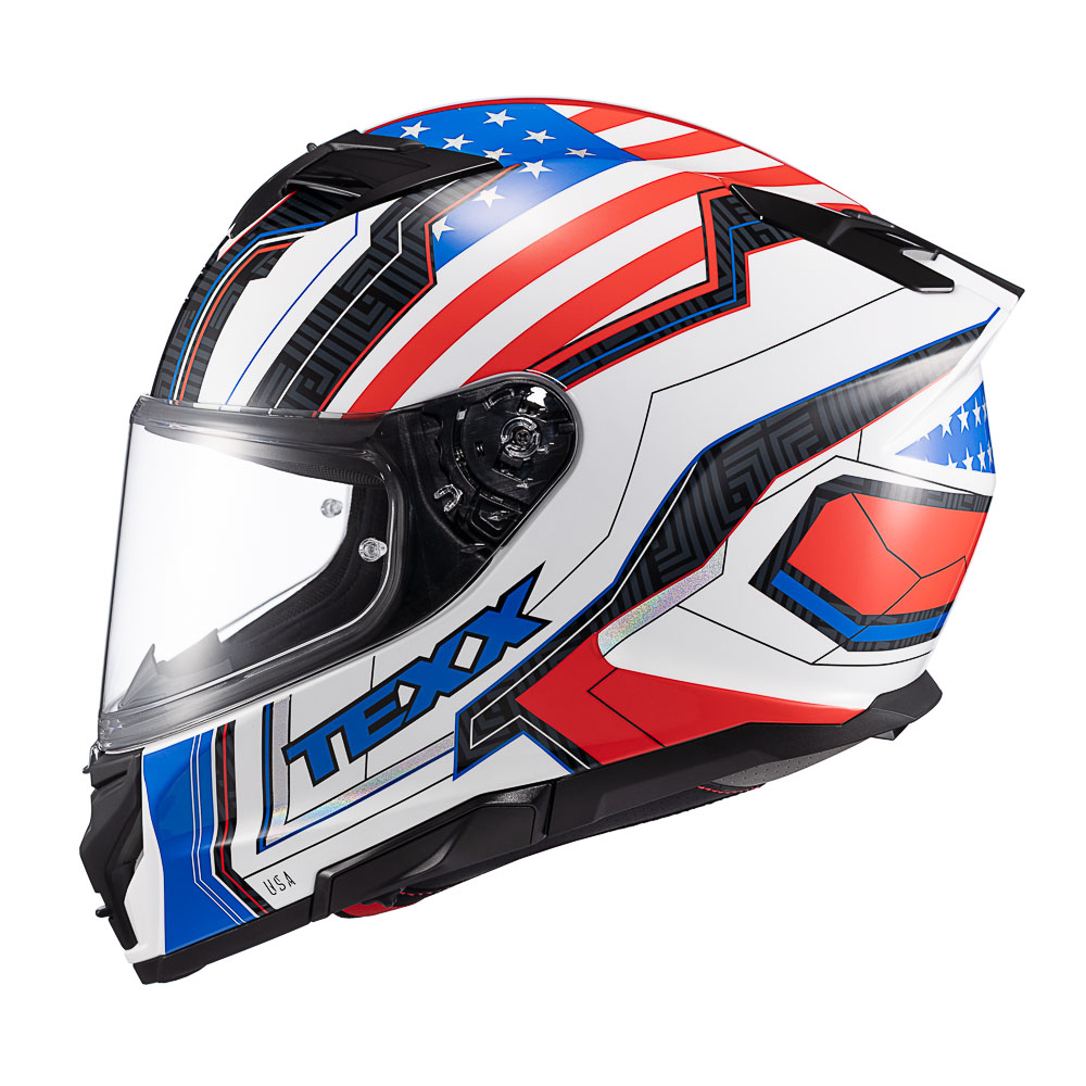Capacete Moto Texx Kaiman Flag Usa