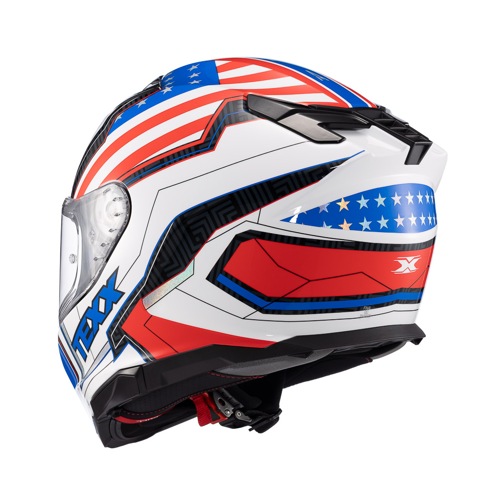 Capacete Moto Texx Kaiman Flag Usa