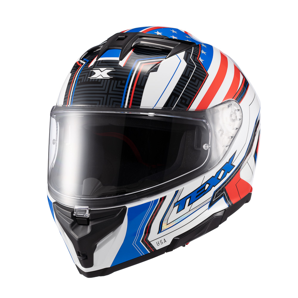 Capacete Moto Texx Kaiman Flag Usa