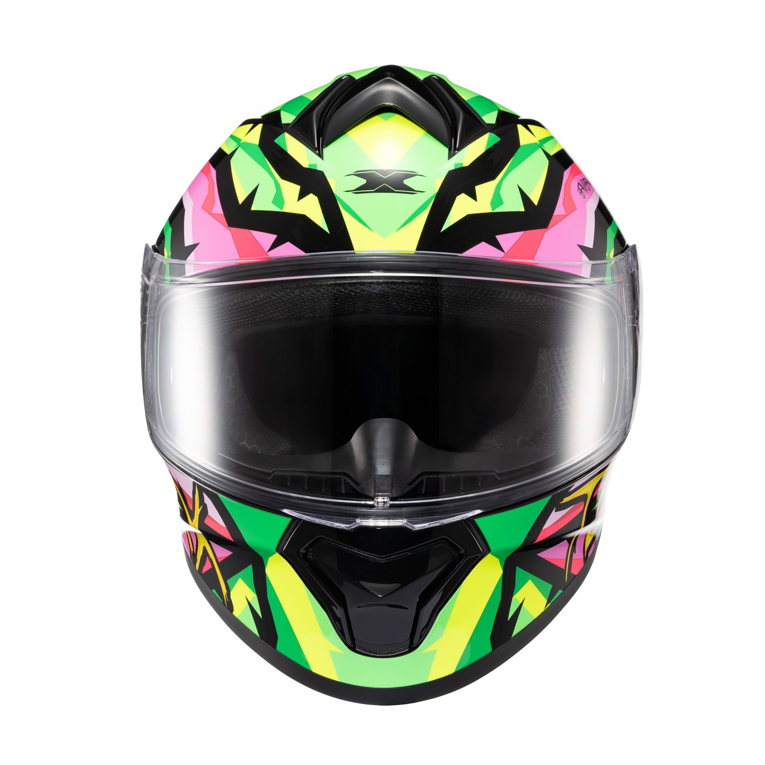 Capacete Moto Texx Spihe Maasai Verde Rosa