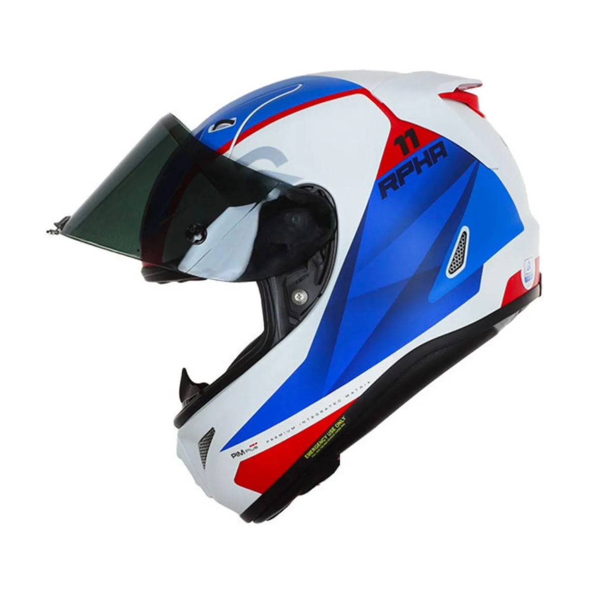Capacete Moto Hjc Rpha 11 Texen Preto Azul Vermelho