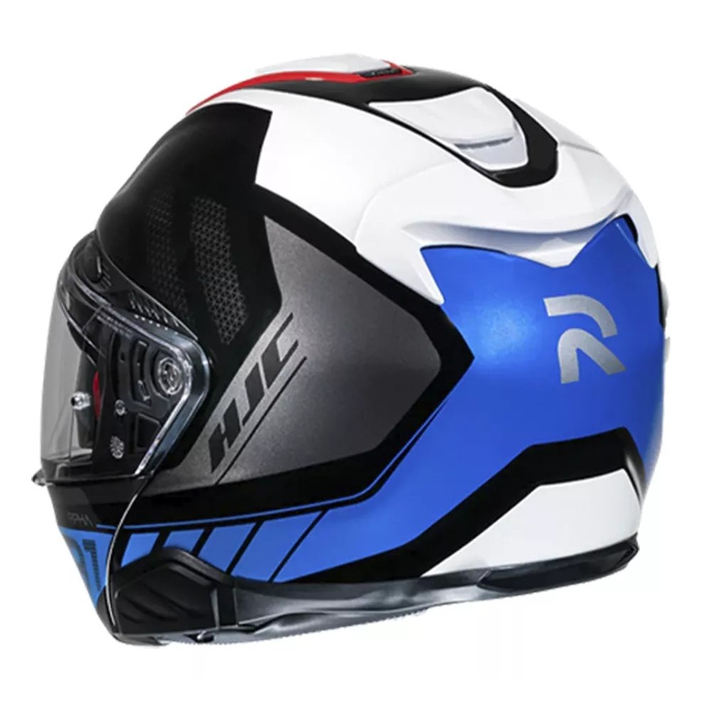 Capacete Moto Hjc Rpha 91 Rafino Preto Branco Azul Vermelho