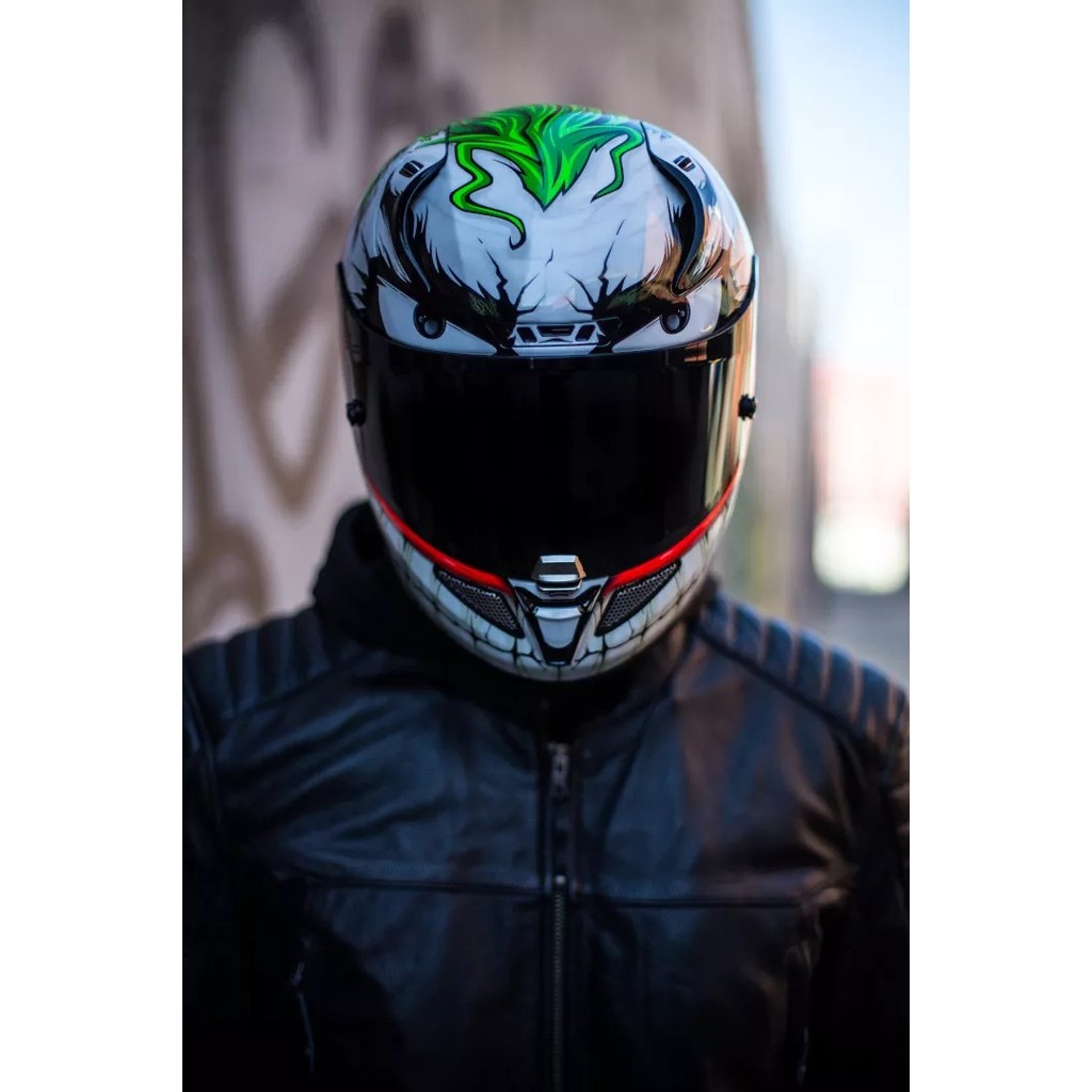 Capacete Moto Hjc Rpha 11 Coringa Dc Joker Verde Roxo