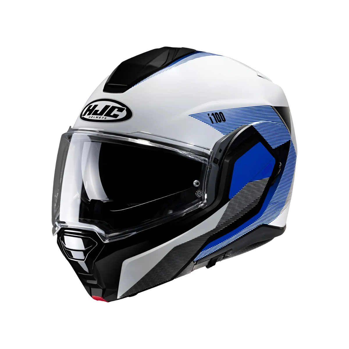 Capacete Moto Hjc I100 180 Beston Branco Azul Cinza