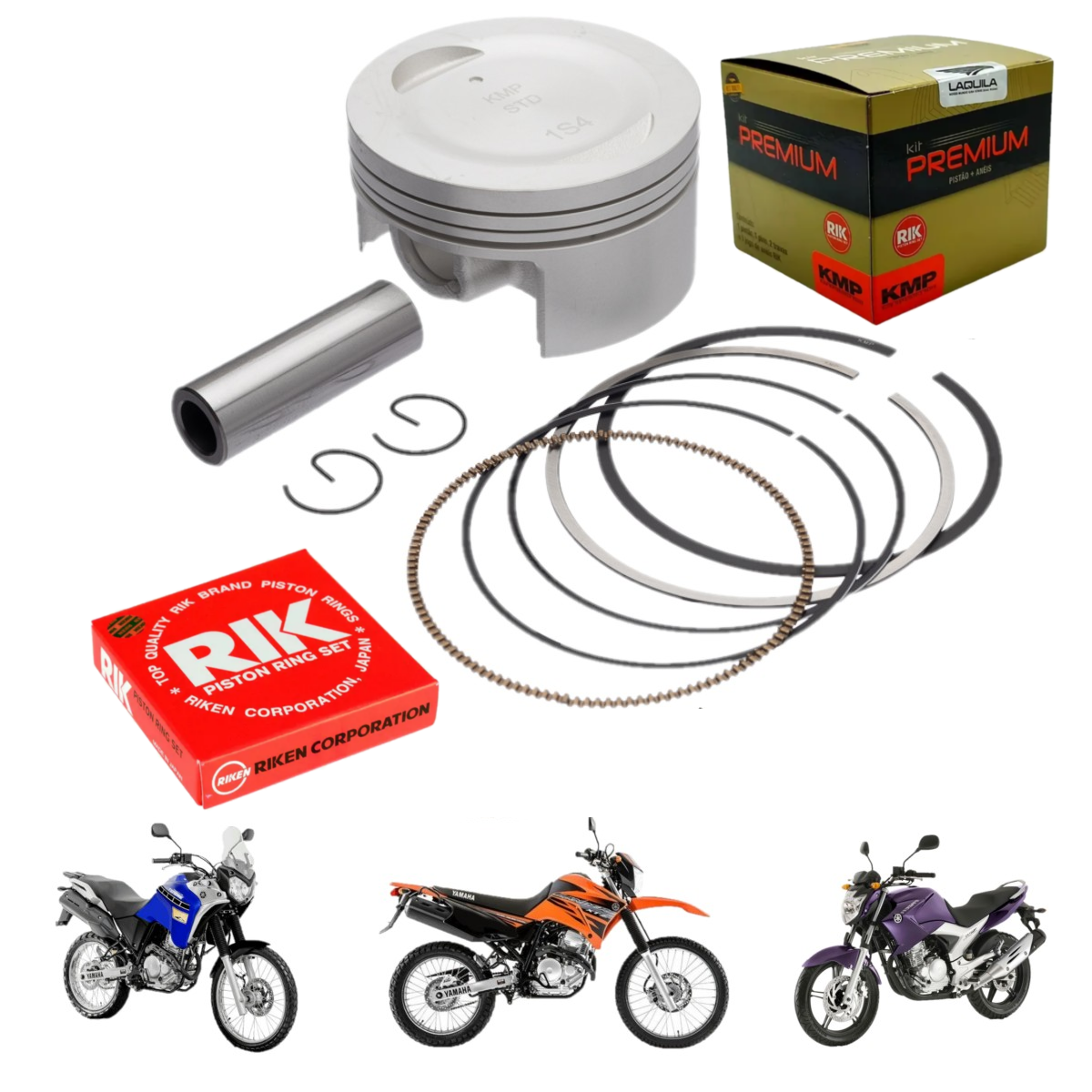 Kit Pistão Anel Fazer Xtz Lander Tenere 250 Std 025 050 075
