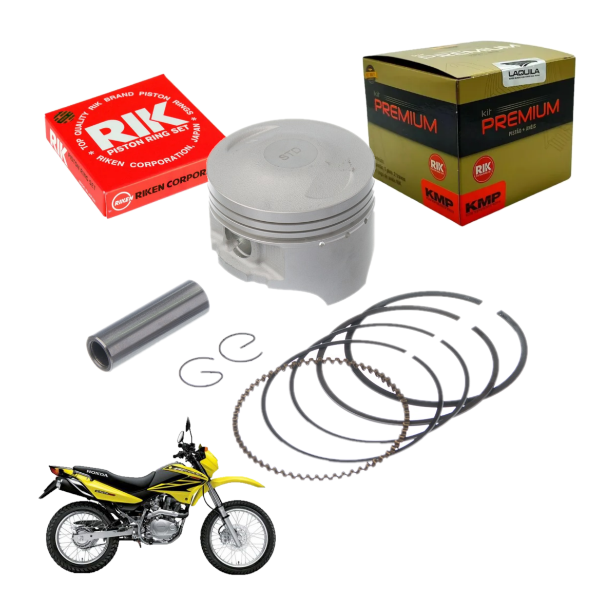 Kit Pistão Anel Bros 150 OHC Std 0.50 1.00 1.50 2.00 Premium