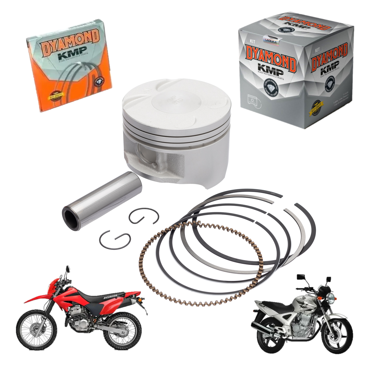 Kit Pistão Anel Cbx 250 Xr 250 Std 025 050 075 100 Dyamond