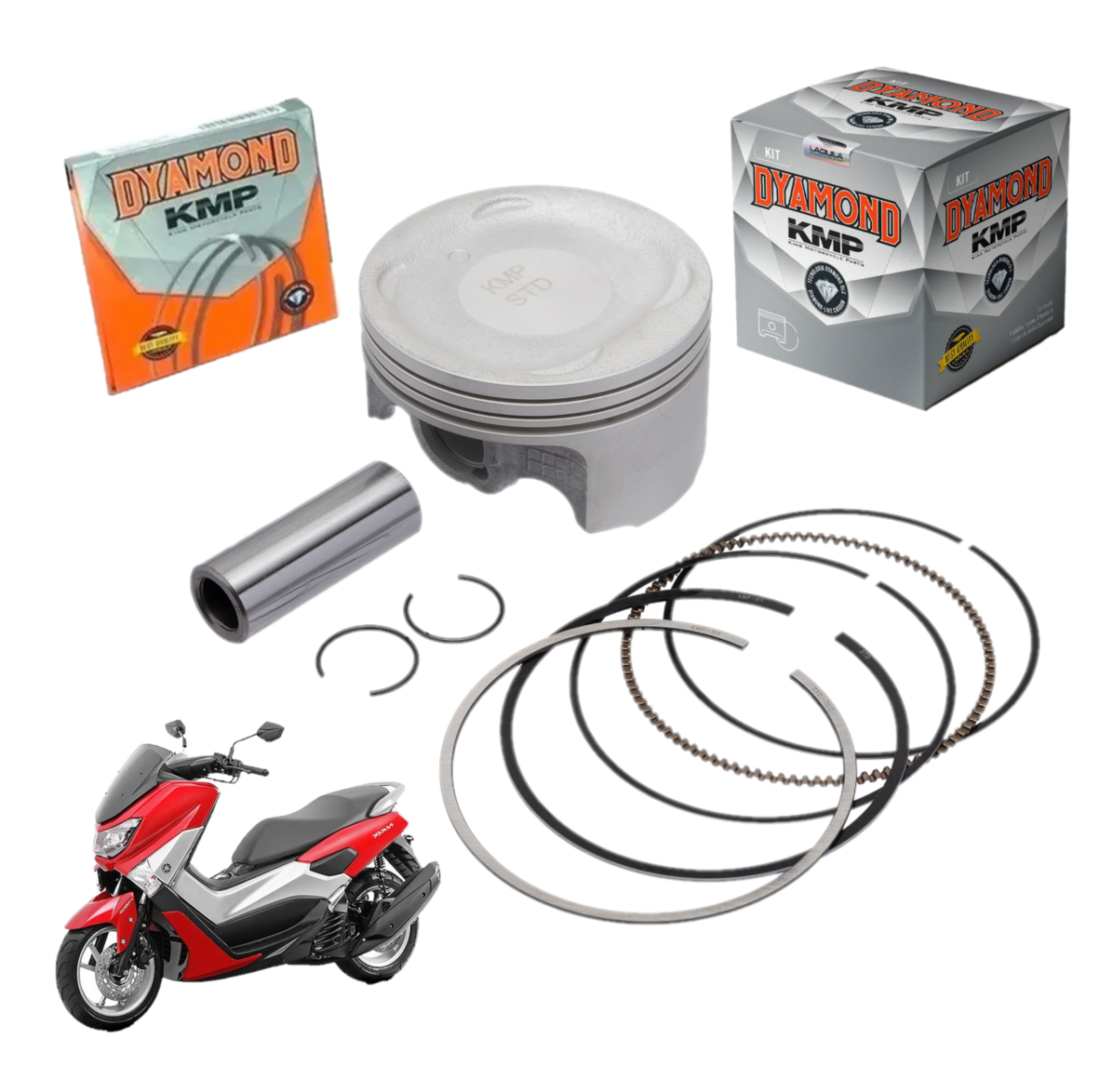 Kit Pistão Anéis Nmax 160 Std 0.25 0.50 0.75 1.00 Dyamond