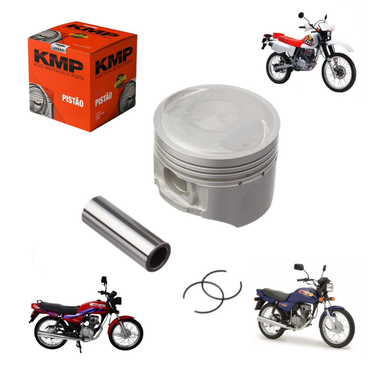 Pistão Cg 125 Titan Today Xlr 125 1.25 1.50 2.00 3.00 Kmp
