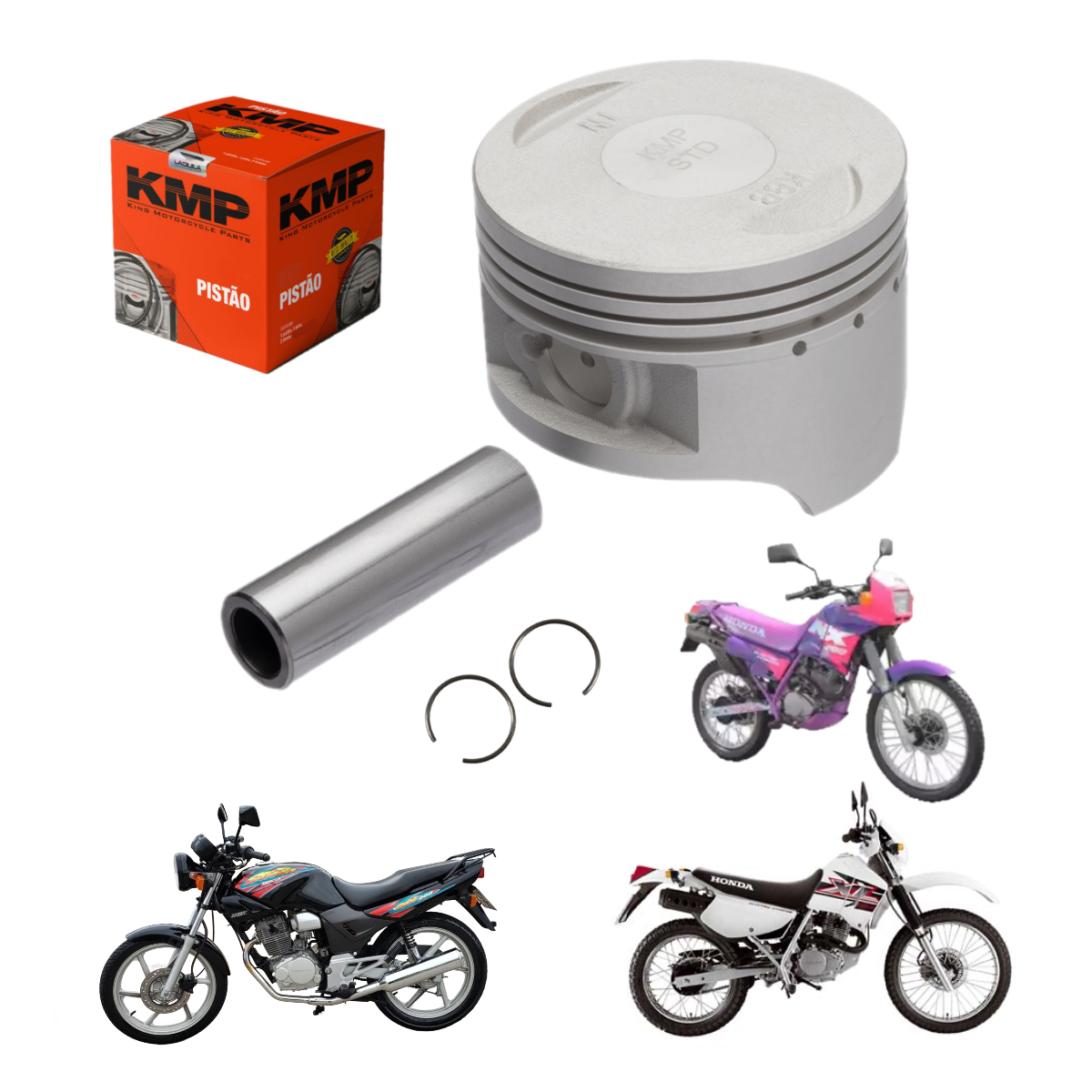 Pistão Cbx 200 Nx 200 Xr 200 1.50 2.00 2.50 3.00 Kmp