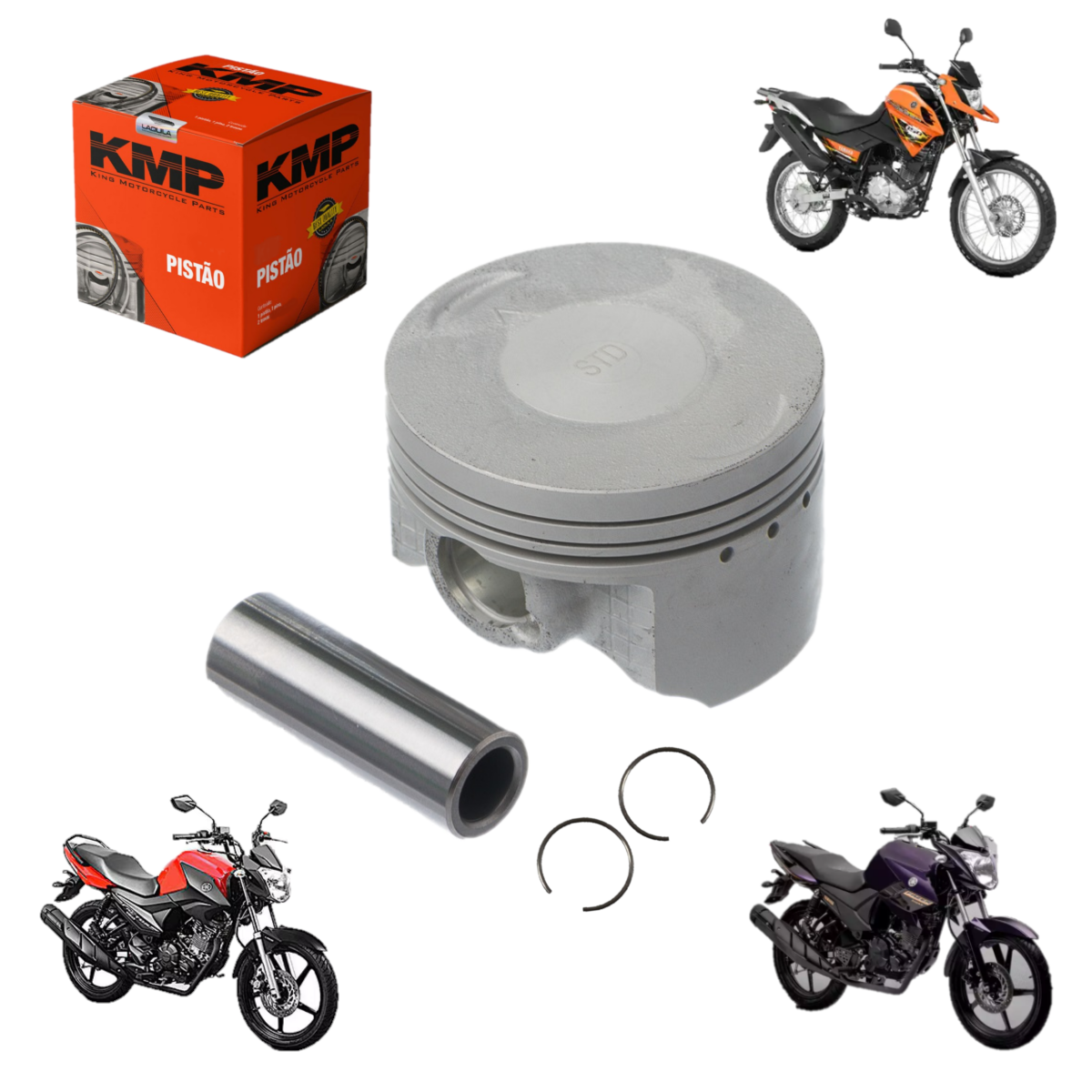 Pistão Fazer Crosser Ybr Factor 150 Std 0.25 0.50 0.75 1.00