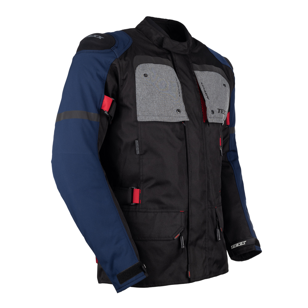 Roupa Moto Texx Armor Conjunto Masculino Preto Azul Vermelho
