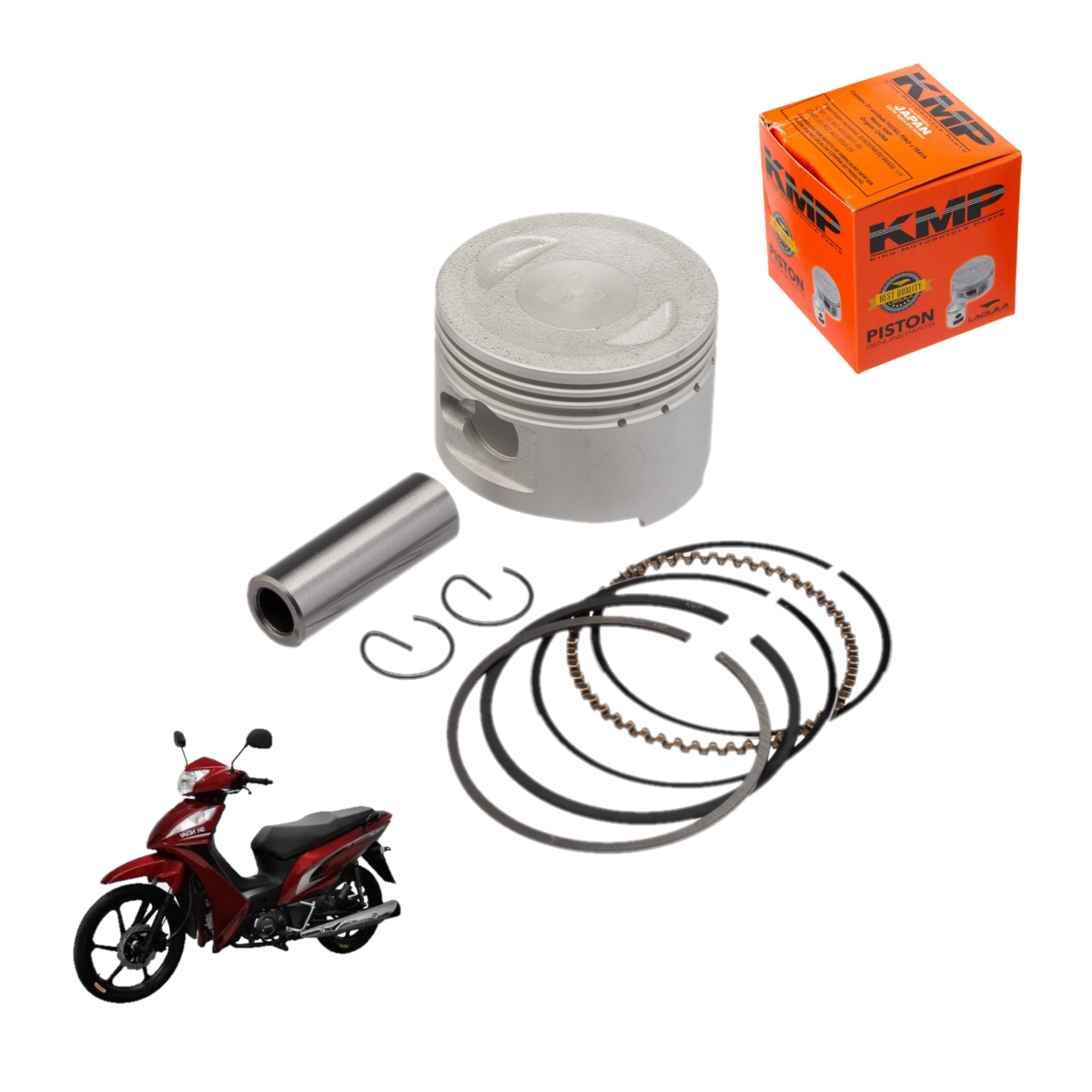 Kit Pistão Anel Jet 50 p/ 75cc Std 0.25 0.50 0.75 1.00 Kmp