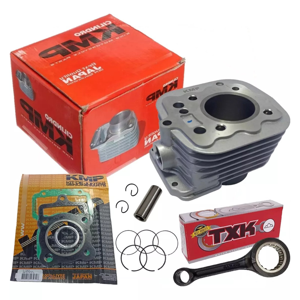 Kit Cilindro Cg 125 Bolinha 1976 A 1991 Ml 125 Biela Kpm Original
