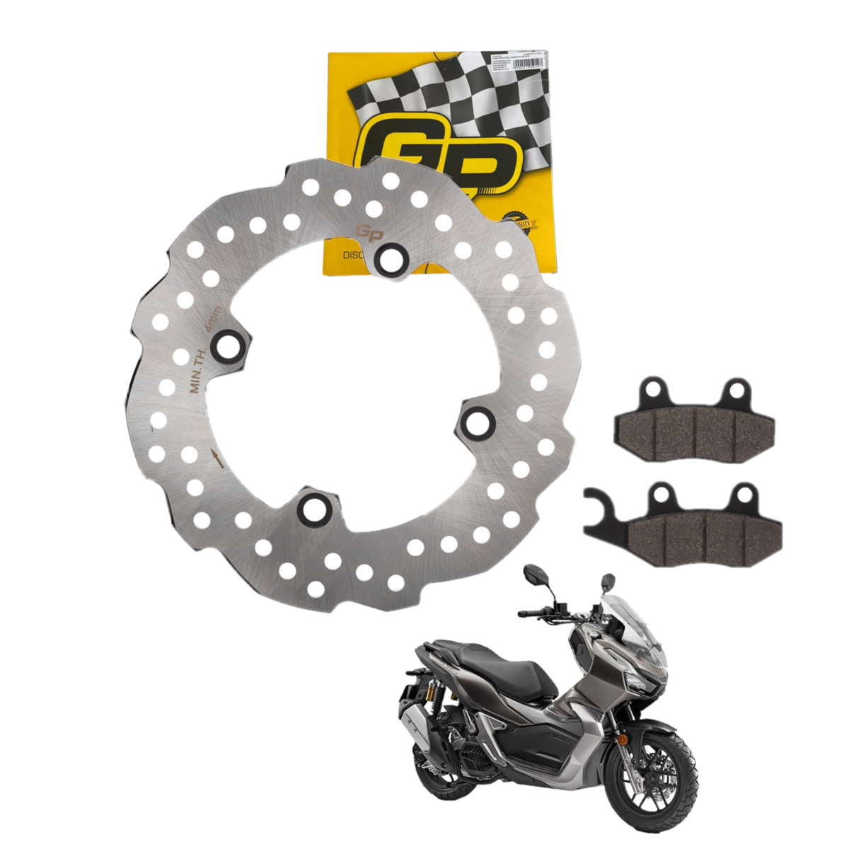 Disco Pastilha De Freio Traseiro Scooter Adv 150 2020/2022
