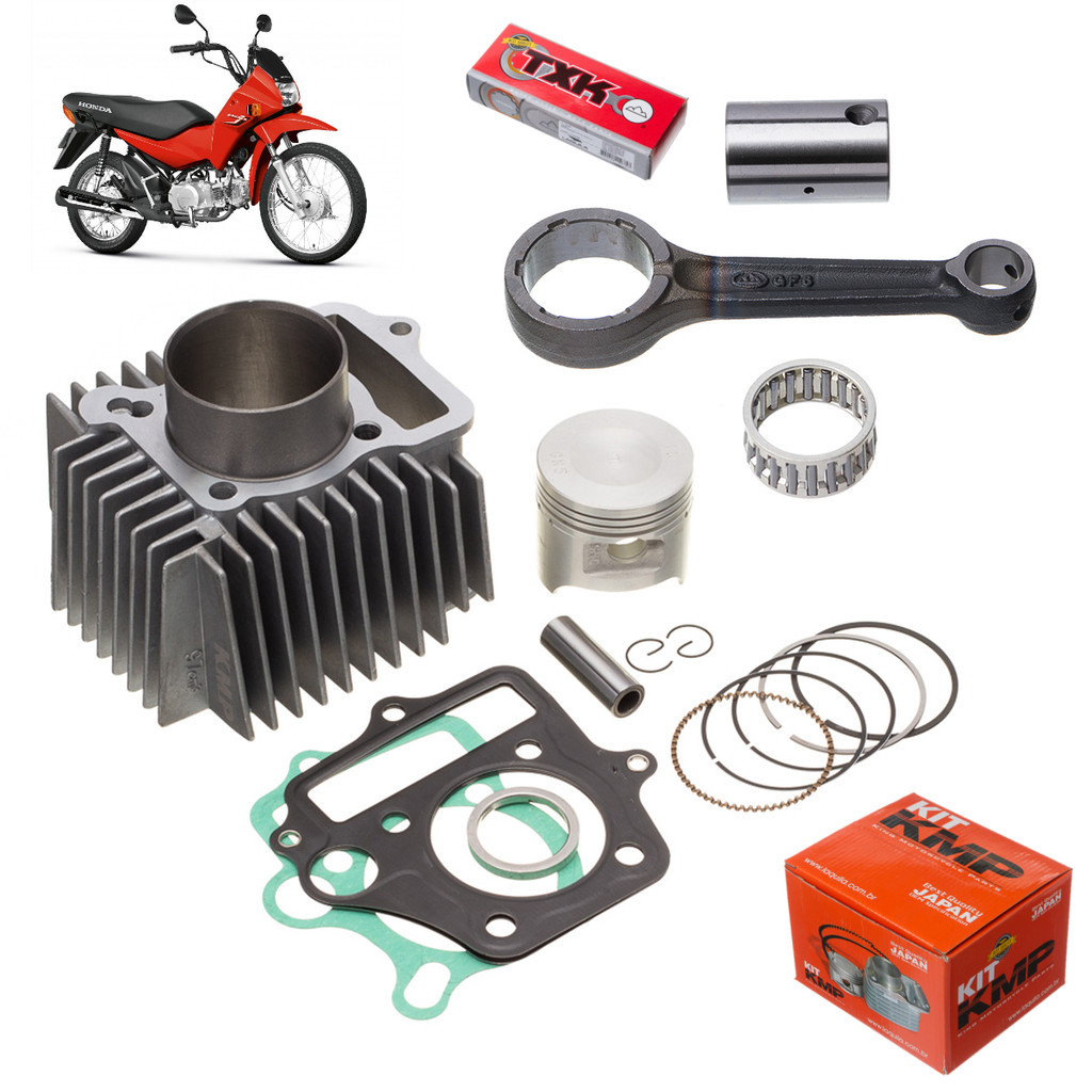 Kit Cilindro Pop 100 2007 2008 2009 2010 2011 KMP Biela Txk