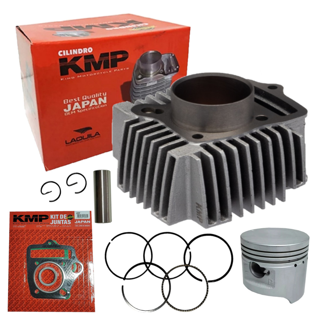 Kit Cilindro Pop 100 2007 2008 2009 2010 2011 2012 KMP Cinza