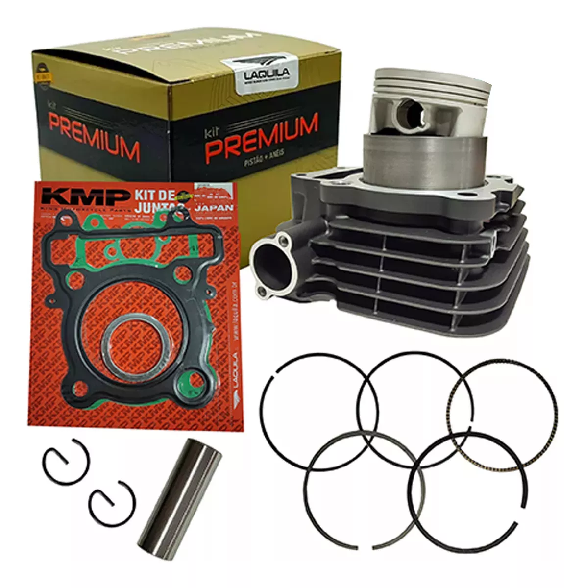 Kit Premium C/cilindro Pistao Junta Kmp Anel Rik Fzr 250 14/