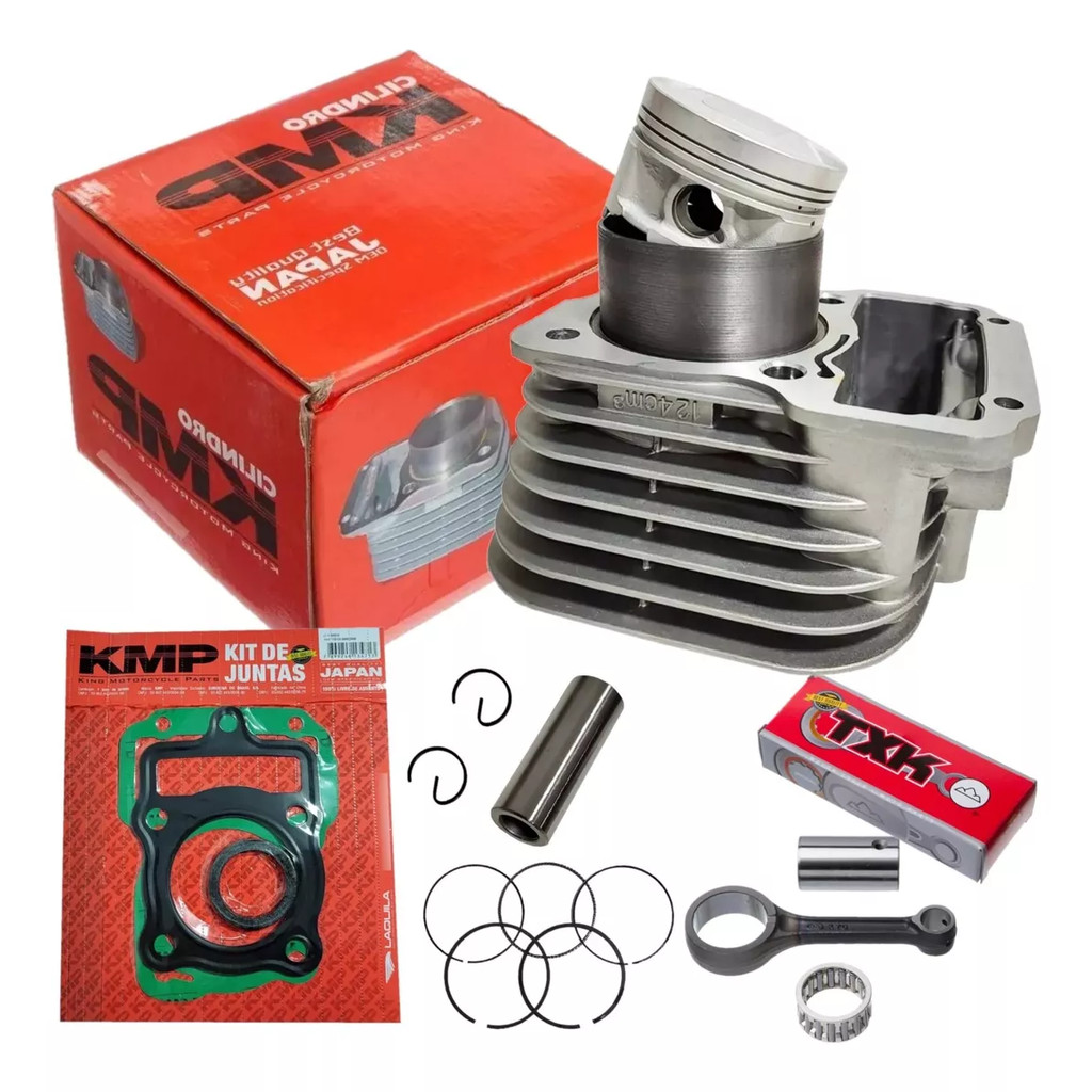 Kit Cilindro Pistão Anel Biela Titan Cg 125 1989/1999 Kmp