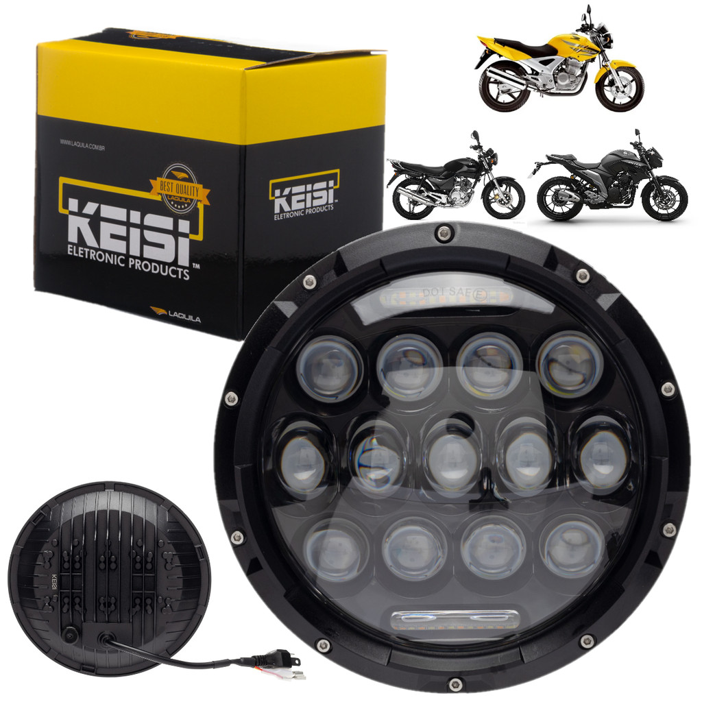 Farol Led Angel Eyes Cbx FAZER 250 YBR 125 2000 2001 2002