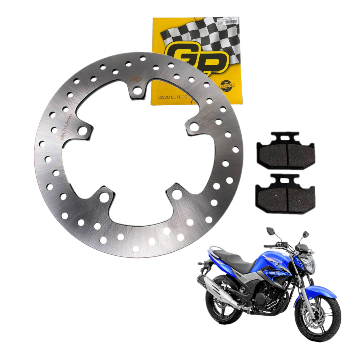 Disco Pastilha Freio Traseiro Fazer 250 2011/2017 Original