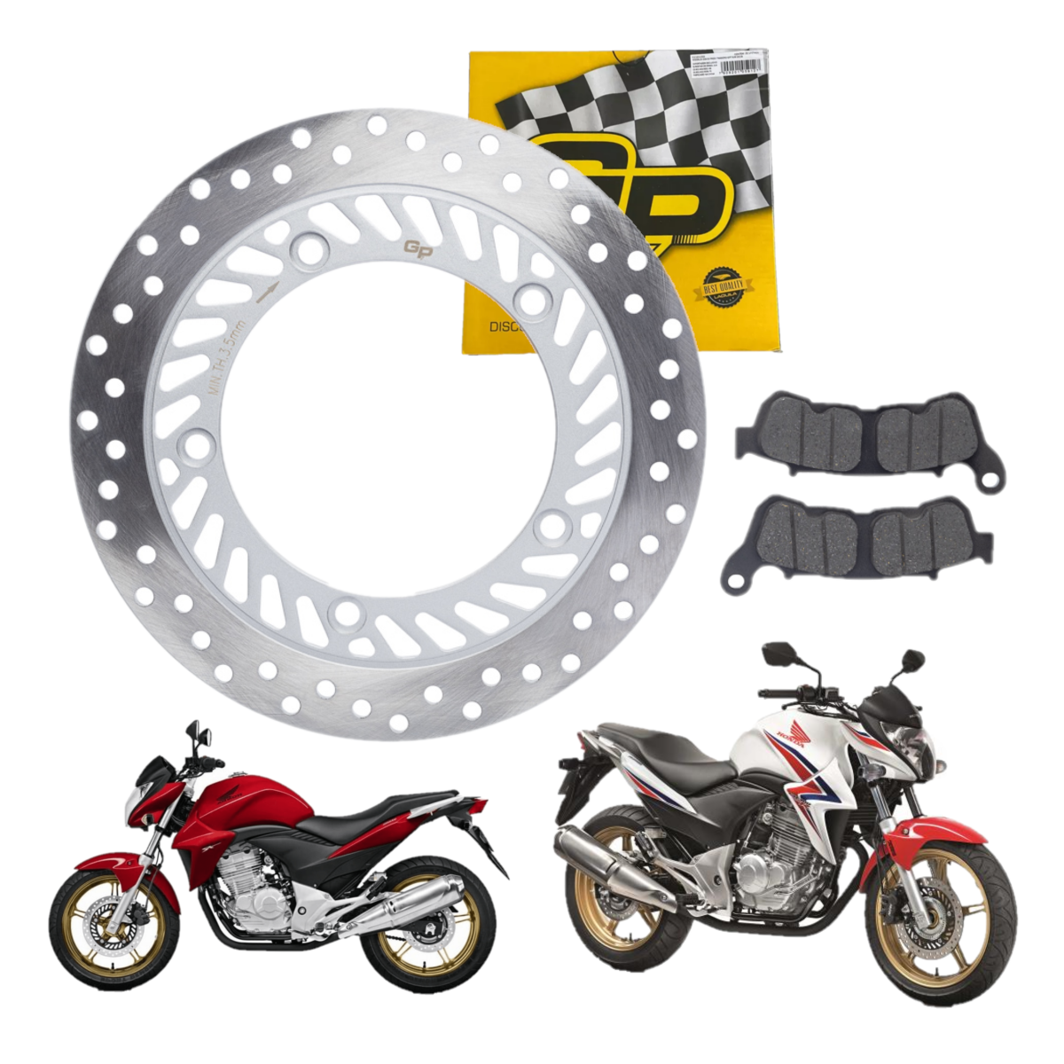 Disco Pastilha De Freio Dianteiro Cb 300r Abs 2009/2015