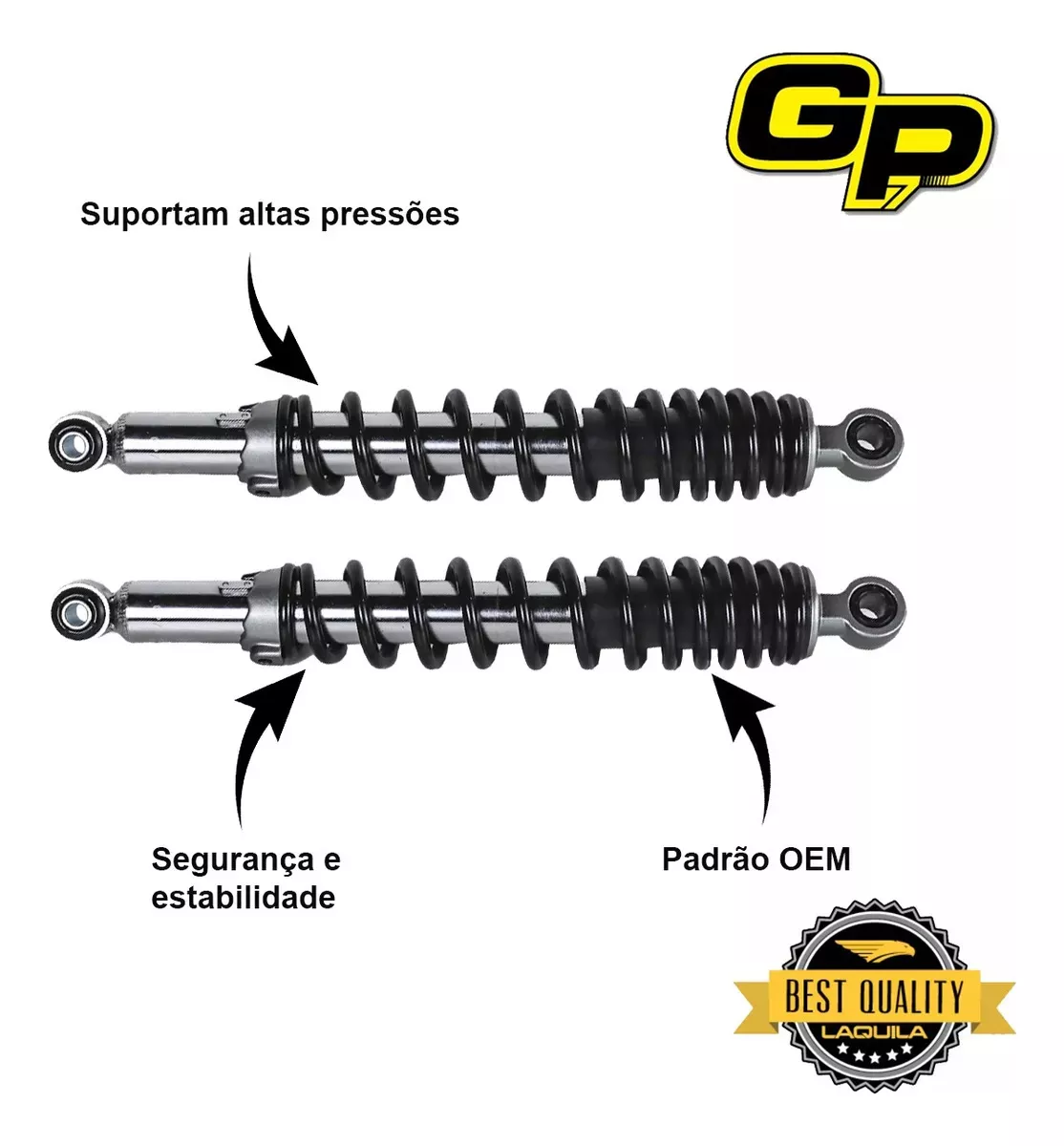 Par Amortecedor Fazer 150 2014 2015 2016 2017 2018 2019 2020 2021 2022 2023 2024 (Preto)