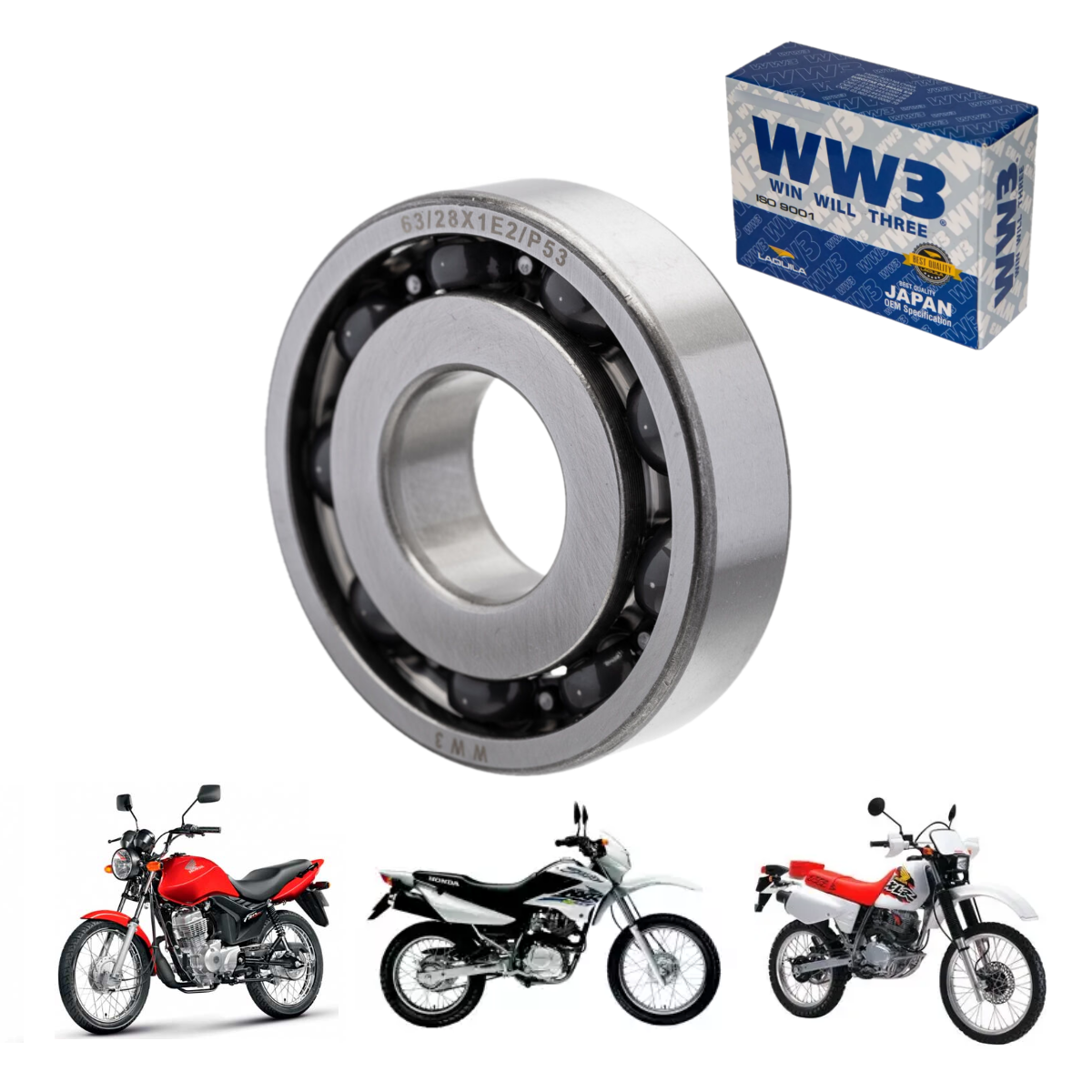 Rolamento Virabrequim Direito Cg 125 2000/2008 Xlr 125 2001/2002 Nxr Bros 125 2003/2005