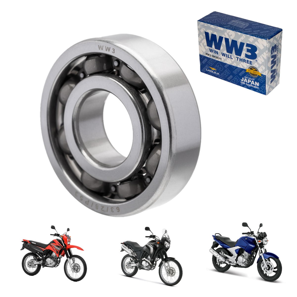 Rolamento Virabrequim Dir. Cg 125 1976/1999 - Fazer 250 2006/2025 - Xtz Lander Tenere 250 2007/2025