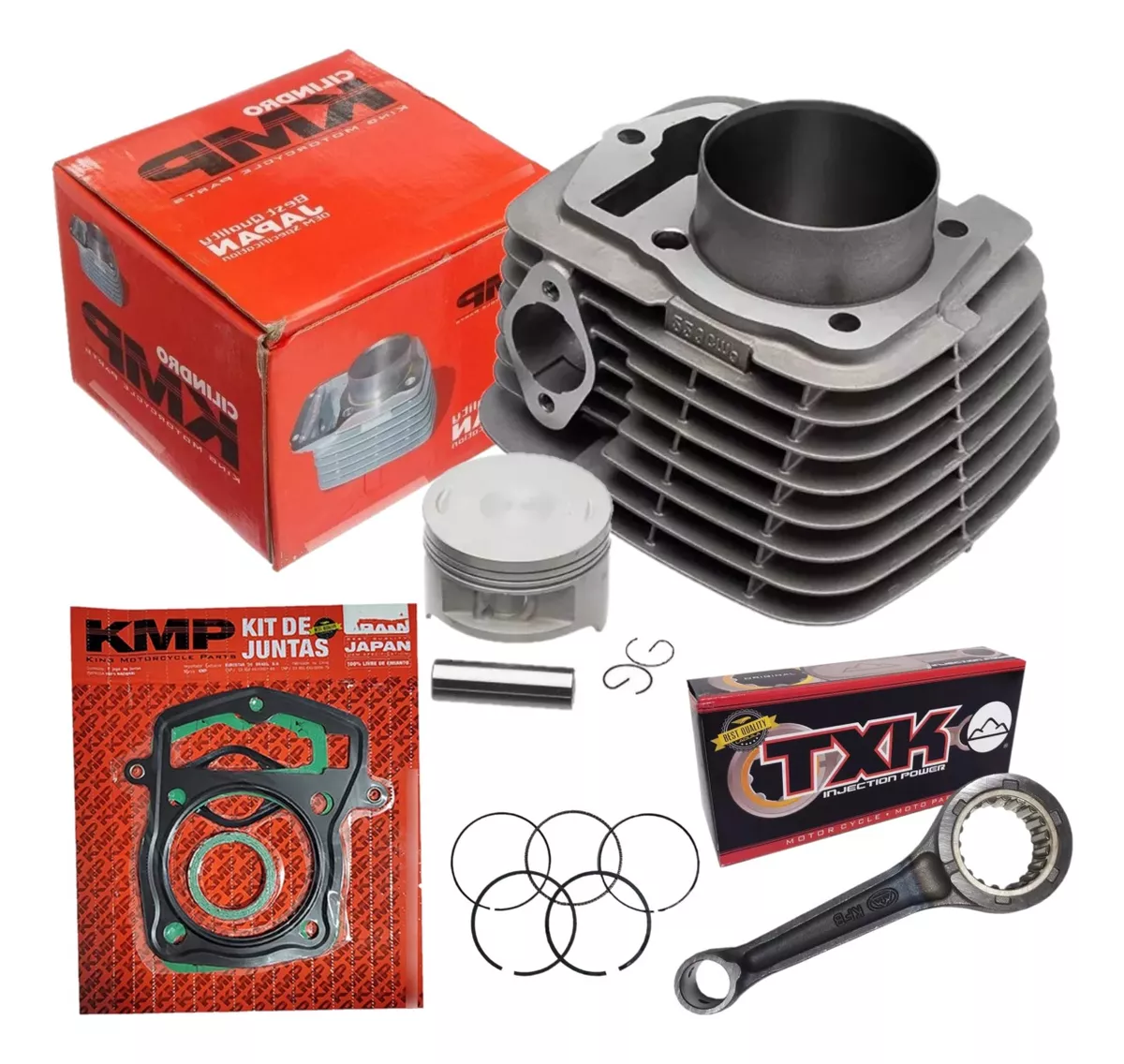 Kit Cilindro Crf 230 Pistão Biela Txk Anéis Motor Kmp Std