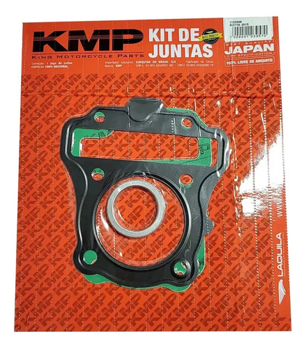 Kit Cilindro Biz Pop 110i 2016 2017 2018 2019 2020 2021 Kmp