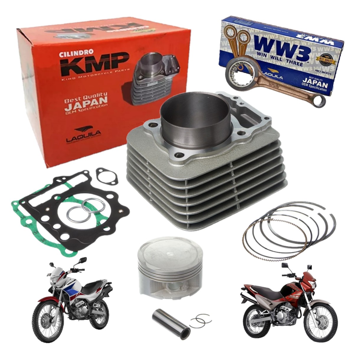 Kit Cilindro Motor Biela Nx 400 Falcon 1999/2015 Original